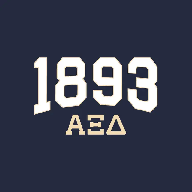 Alpha Xi Delta Bold Year Block Text PR Crewneck