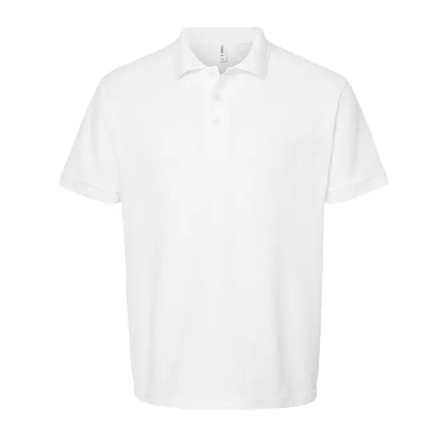 TULTEX-Mens-5050-Sport-Pique-Polo-400-White-Front