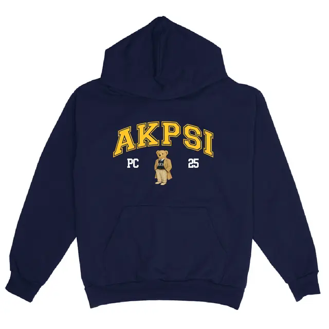 AKPSI Bold Lettering Teddy Bear PR Hoodie 2