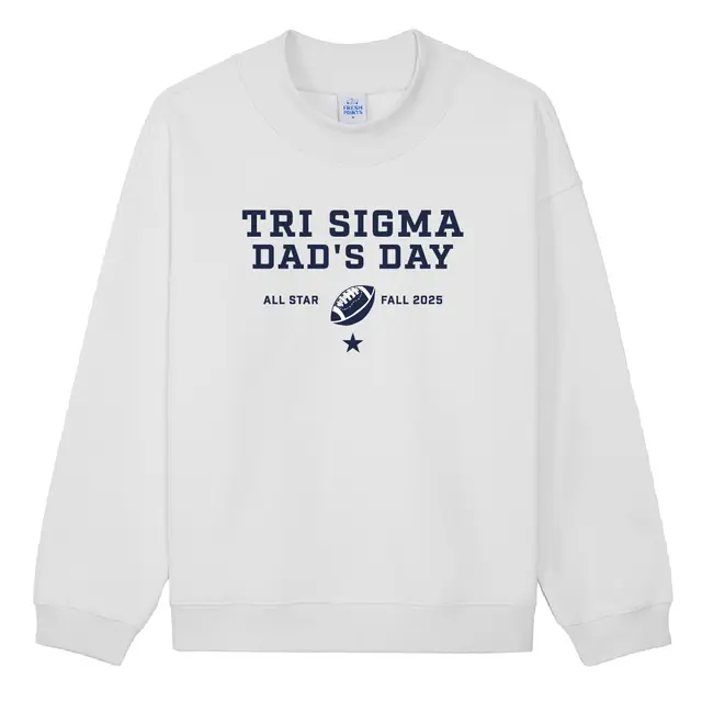 Sigma Sigma Sigma Football Graphic Dad's Day Crewneck 2