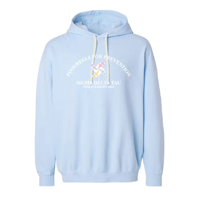 Sigma Delta Tau Pinwheel Pastel Design Philanthropy Hoodie 2