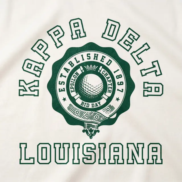 Kappa Delta Circular Golf Motif Bid Day Shirt