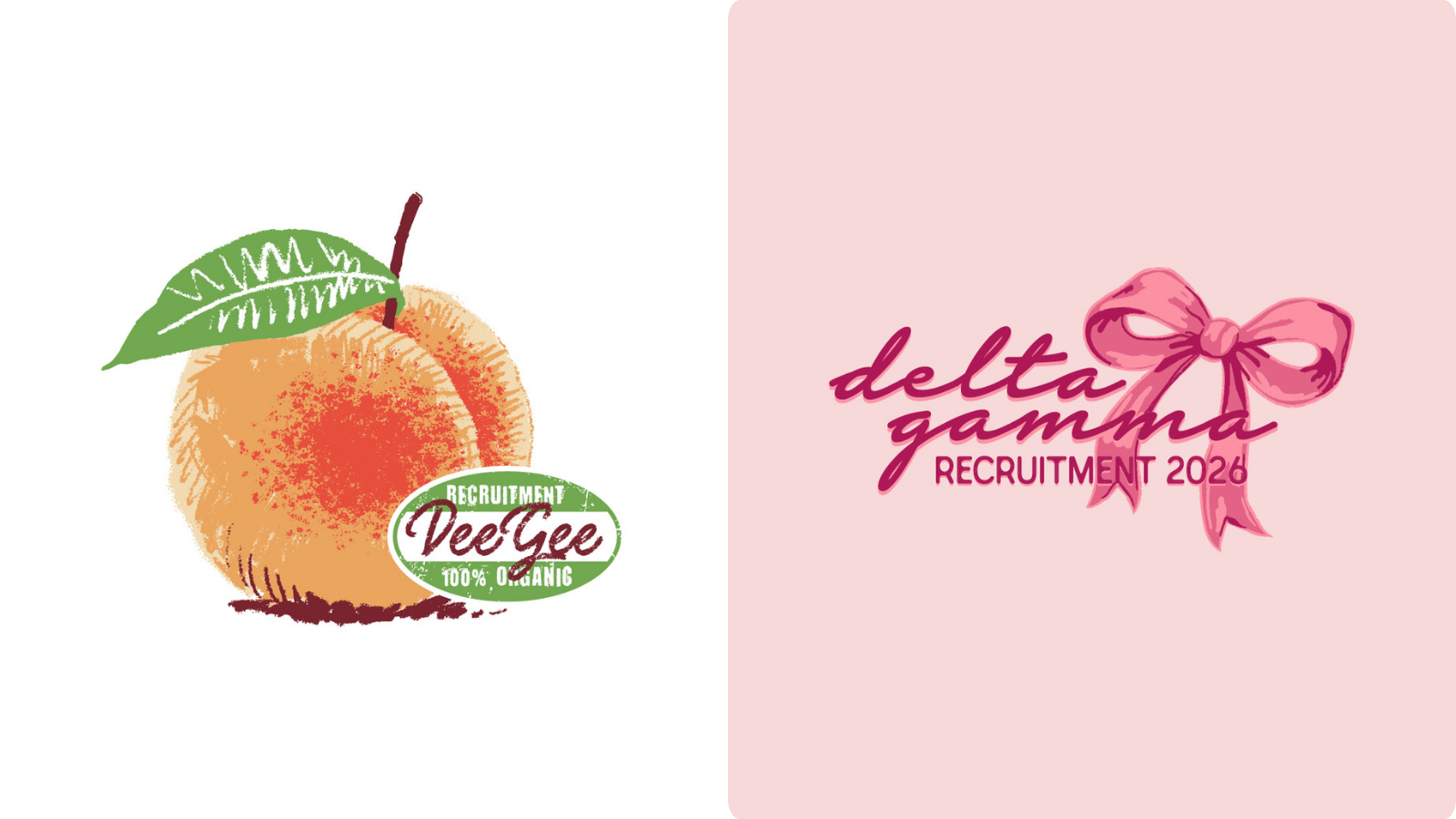 Delta Gamma Merch Designs for Recruitment Handdrawn