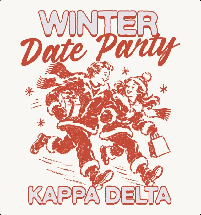 Kappa Delta Winter Celebration Illustrative Date Party Shirt