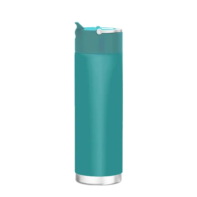 Mizu V7 Bottle with Straw Lid Teal Back