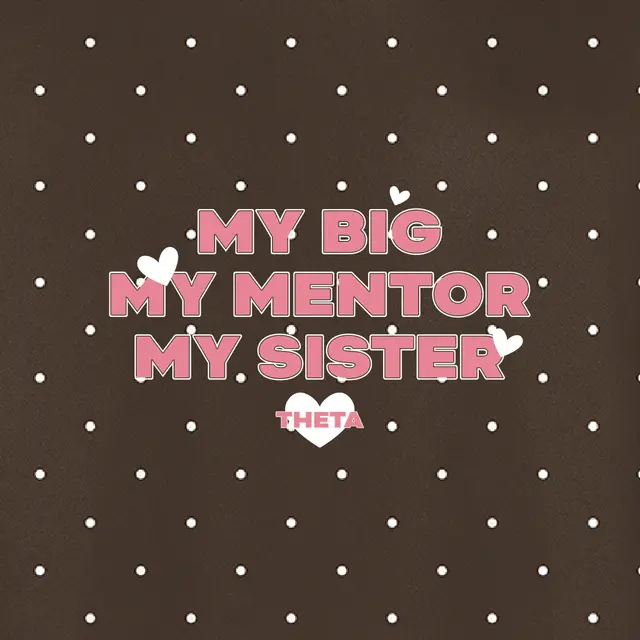 Kappa Alpha Theta Bold Lettering with Hearts Big Little Reveal Sweater