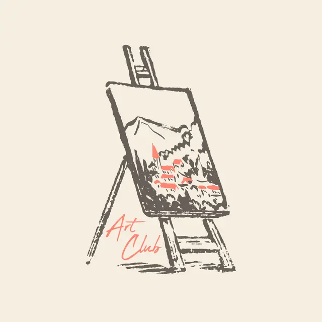 Art Club Scenic Easel Sketch PR Hoodie