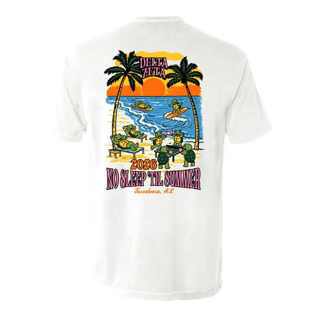 Delta Zeta Tropical Turtles Spring Break Shirt 2