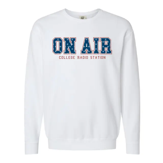 College Radio Station Bold ON AIR Text PR Crewneck 2