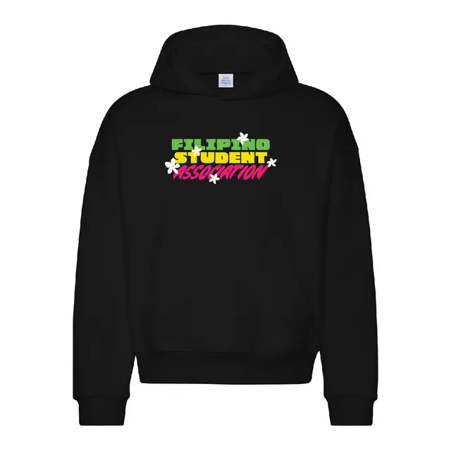 Filipino Student Association Floral Text PR Hoodie 2