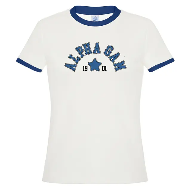 Alpha Gamma Delta Arc Text Star Motif PR Shirt 2