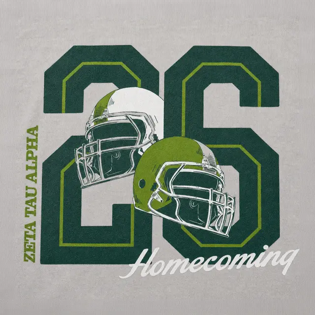 Zeta Tau Alpha Football Helmet Graphic Homecoming Hoodie