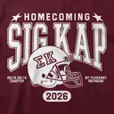 Sigma Kappa Helmet Graphic Homecoming Hoodie