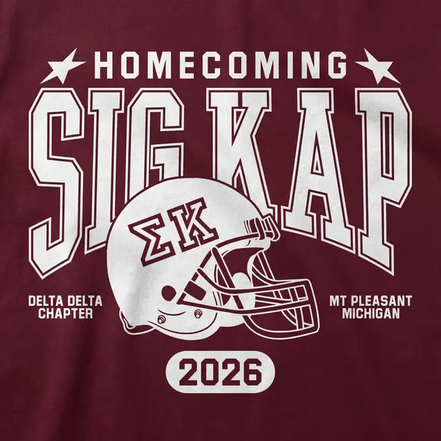 Sigma Kappa Helmet Graphic Homecoming Hoodie