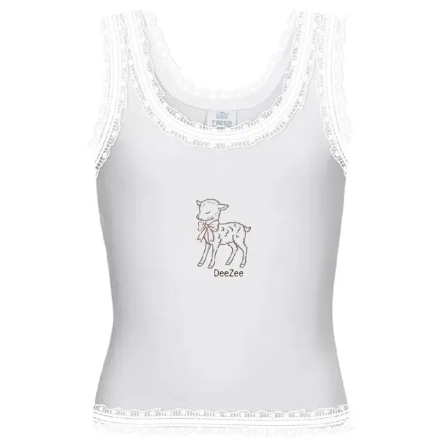Delta Zeta Lamb with Pink Bow PR Tank 2