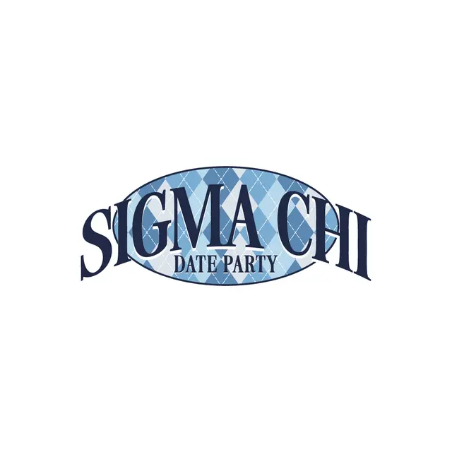 Sigma Chi Argyle Text Date Party Crewneck