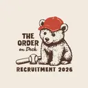 Kappa Alpha Order Bear with Baseball Cap Recruitment Crewneck