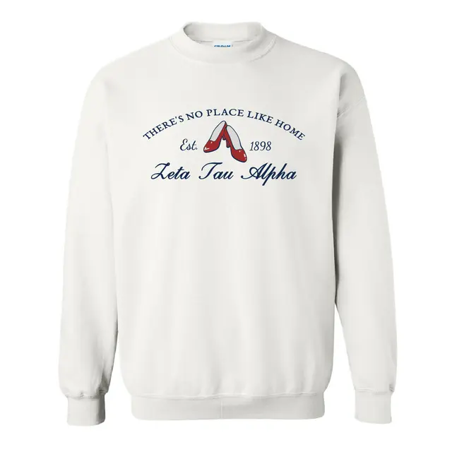 Zeta Tau Alpha Ruby Slippers Text PR Sweater 2