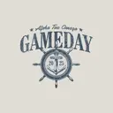 Alpha Tau Omega Nautical Anchor Game Day Shirt