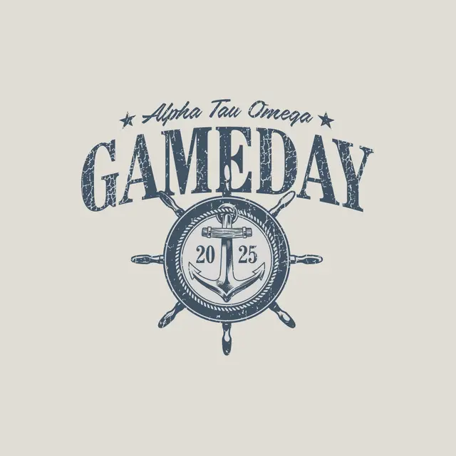 Alpha Tau Omega Nautical Anchor Game Day Shirt