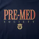 Pre-Med Society Bold Lettering Laurel Graphic PR Crewneck