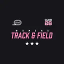 Womens Track & Field Pink Block Letters PR Shirt