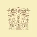 Delta Gamma Castle Illustration Bid Day Tank