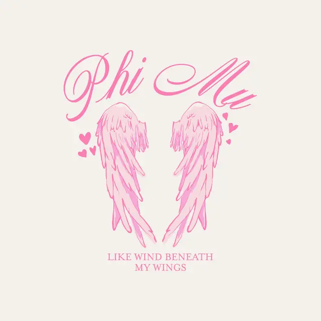 Phi Mu Winged Heart Illustration Big Little Reveal Shirt