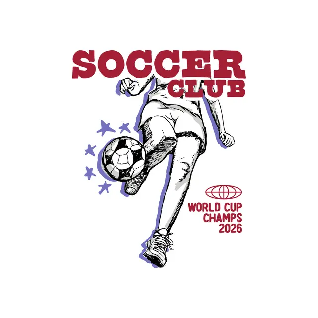 Soccer Club Bold Text Athlete PR Shirt