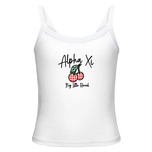Alpha Xi Delta Gingham Cherry Big Little Reveal Tank 2