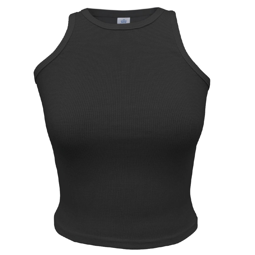 Los Angeles Apparel 2x1 Rib Crop Tank | Fresh Prints