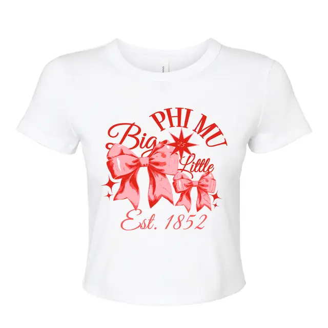 Phi Mu Bold Bow Big Little Shirt 2