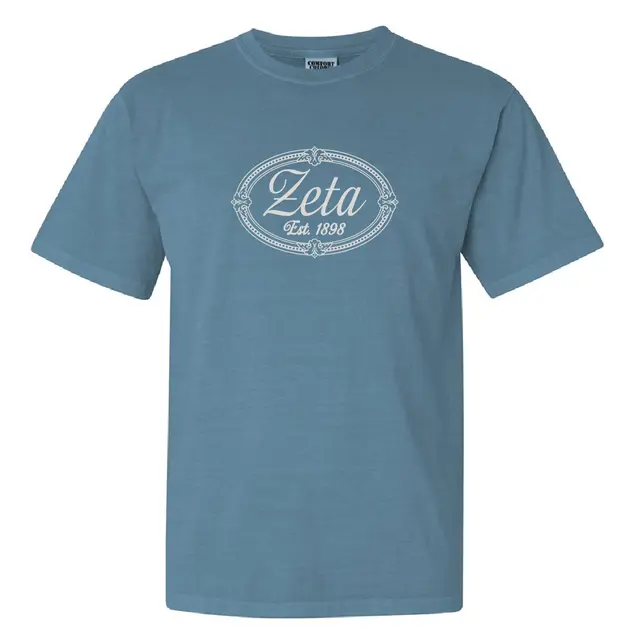 Zeta Tau Alpha Ornate Floral Frame PR Shirt 2