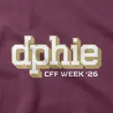 Delta Phi Epsilon Bold Block Text Philanthropy Hoodie