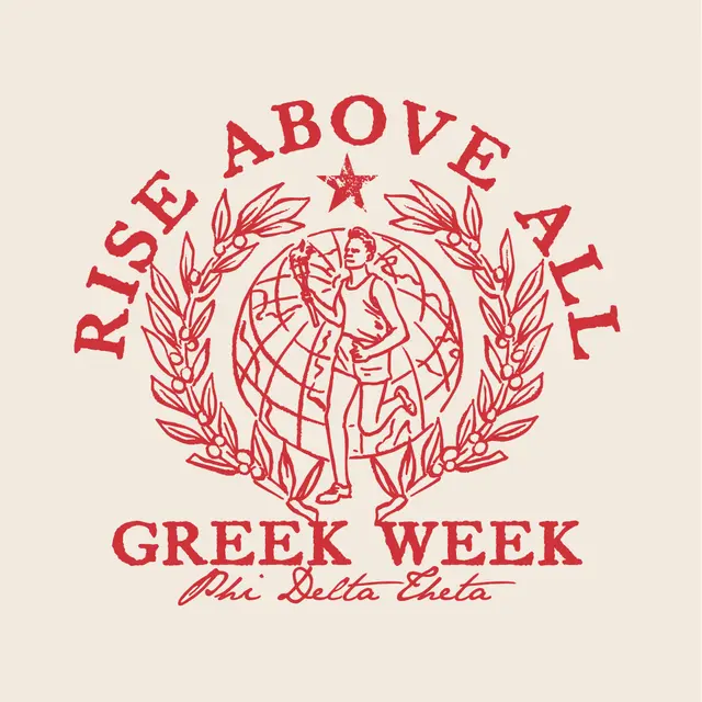 Phi Delta Theta Hand Drawn Runner Laurel Greek Week Crewneck