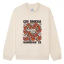 Chi Omega Football and Daisies Game Day Crewneck 2