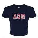 Alpha Omicron Pi Heart Cutout Plaid Recruitment Shirt 2