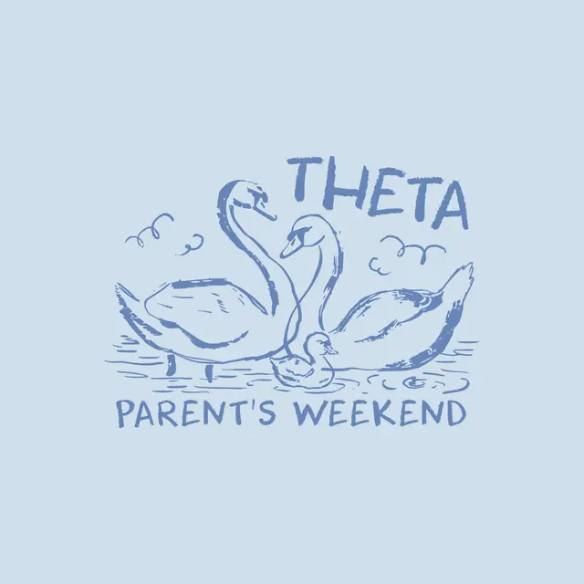 Kappa Alpha Theta Swan Illustration Parent's Weekend Shirt