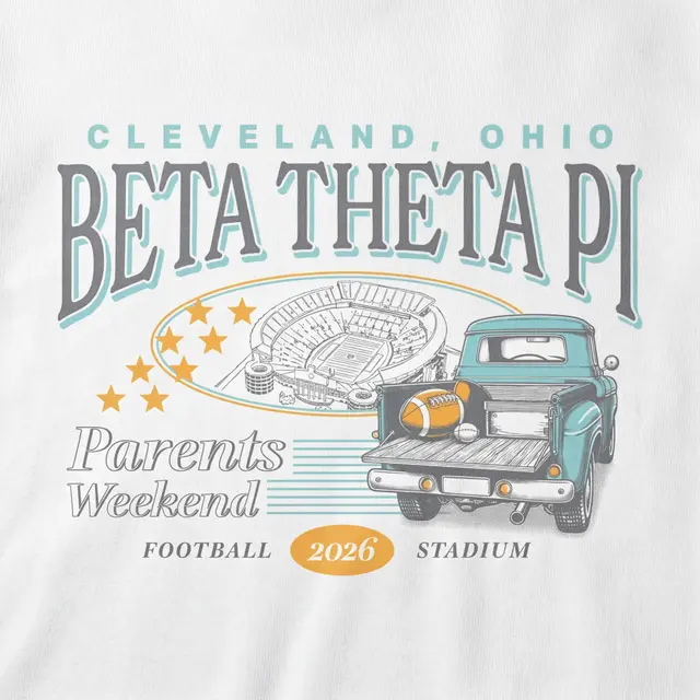 Beta Theta Pi Vintage Truck Football Stadium Parents Weekend Hoodie