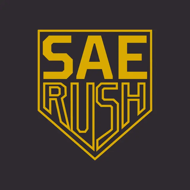 Sigma Alpha Epsilon Texts Shield Design Rush Shirt