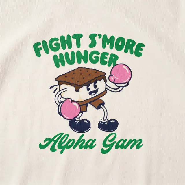 Alpha Gamma Delta S'more Character Philanthropy Shirt