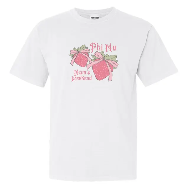 Phi Mu Strawberry Bow Parent's Weekend Shirt 2