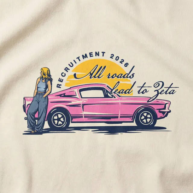 Zeta Tau Alpha Vintage Car Graphic Rush & Bid Product