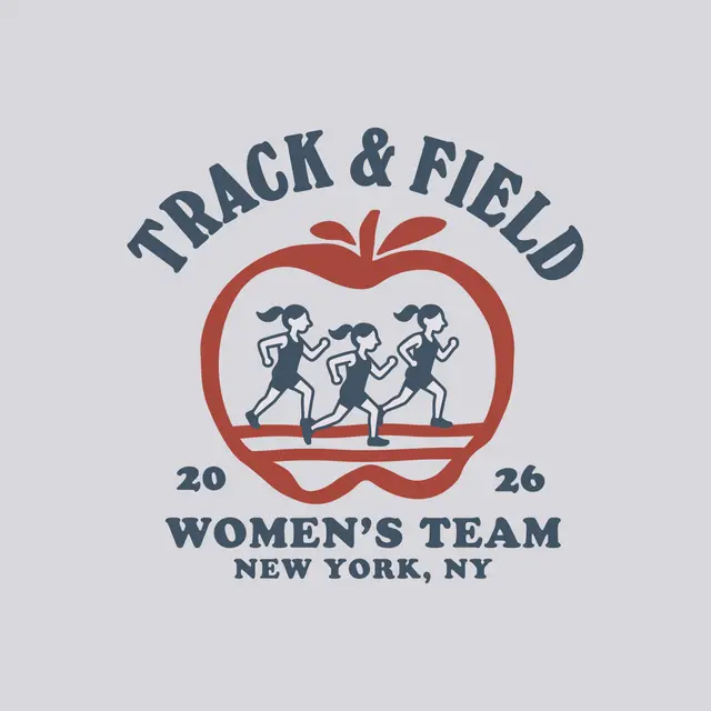 Women's Track & Field Apple and Runners PR Crewneck