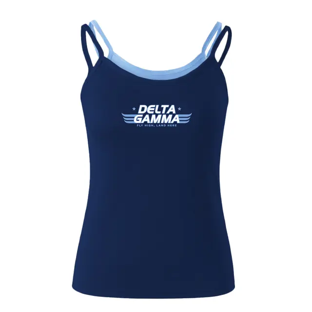 Delta Gamma Winged Text Rush Tank 2