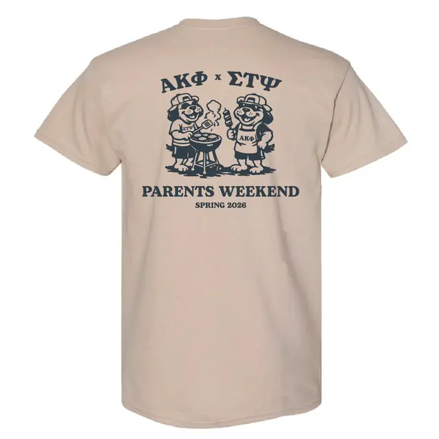 Alpha Kappa Phi Cartoon Dogs Grill Parents Weekend Shirt 2
