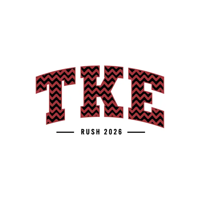 Tau Kappa Epsilon Zigzag Text Rush Crewneck
