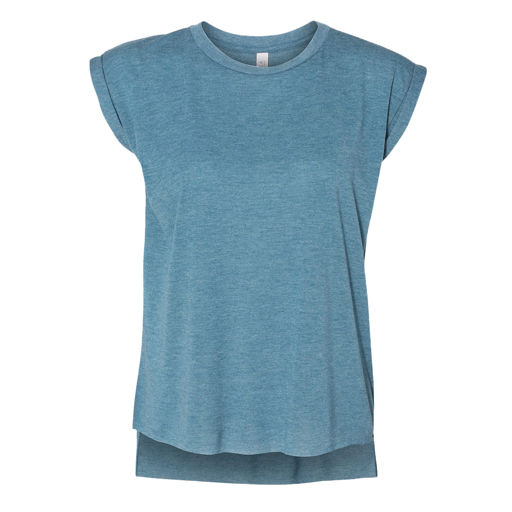 T-shirt donna Flowy con maniche arrotolate
