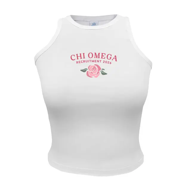 Chi Omega Floral Illustration Rush Tanks 2
