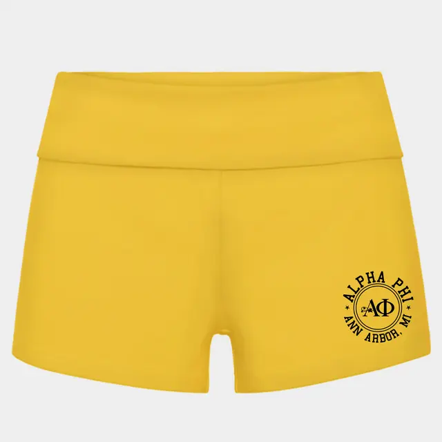 Alpha Phi Circular Crest Text PR Shorts 2